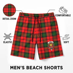Kerr Modern Tartan Crest Men's Beach Shorts