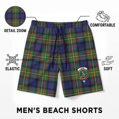 Laws Tartan Crest Men's Beach Shorts