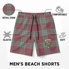 MacGregor Hunting Ancient Tartan Crest Men's Beach Shorts