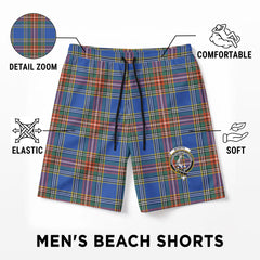 McBeth Ancient Tartan Crest Men's Beach Shorts