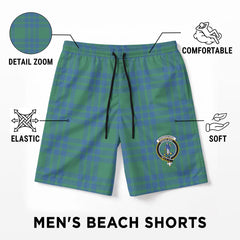 Montgomery Ancient Tartan Crest Men's Beach Shorts