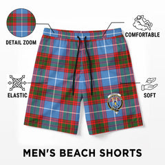 Preston Tartan Crest Men's Beach Shorts