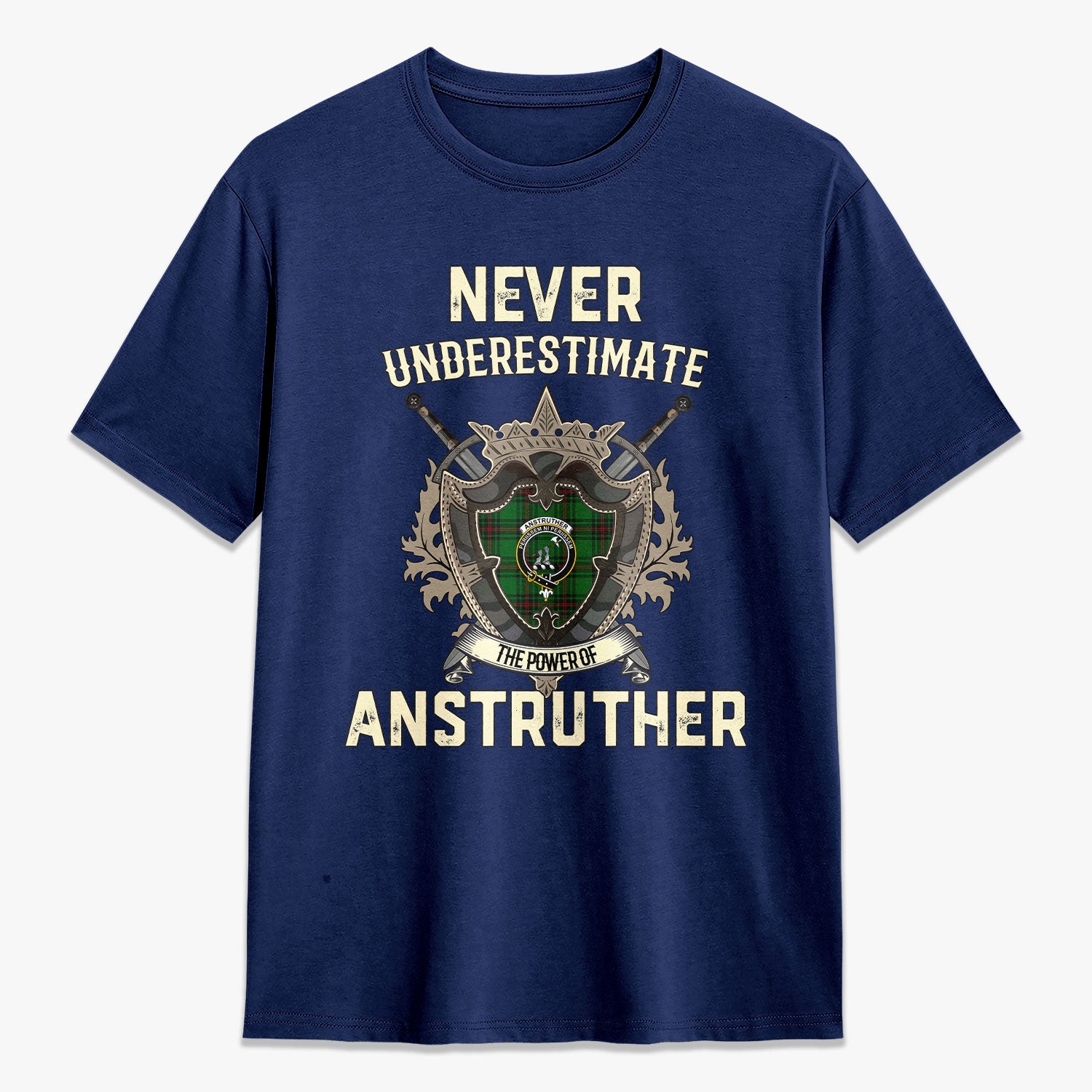 Anstruther Tartan Crest 2D T-shirt - Never Underestimate Style