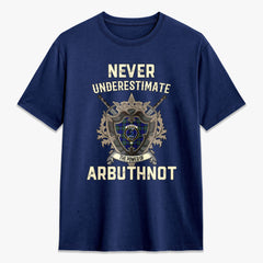 Arbuthnot Modern Tartan Crest 2D T-shirt - Never Underestimate Style