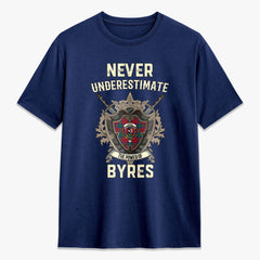 Byres Tartan Crest 2D T-shirt - Never Underestimate Style