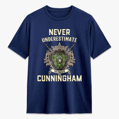 Cunningham Dress Green Dancers Tartan Crest 2D T-shirt - Never Underestimate Style