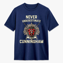 Cunningham Modern Tartan Crest 2D T-shirt - Never Underestimate Style
