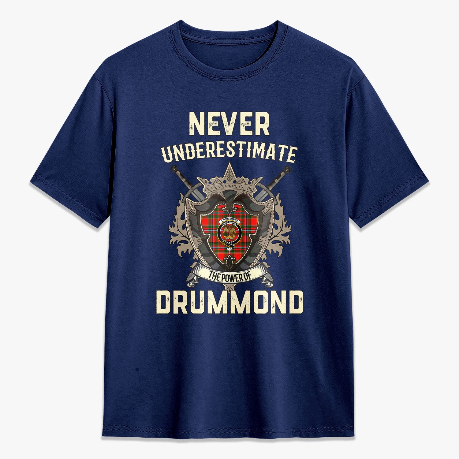 Drummond of Perth Tartan Crest 2D T-shirt - Never Underestimate Style