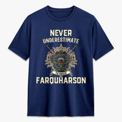 Farquharson Ancient Tartan Crest 2D T-shirt - Never Underestimate Style