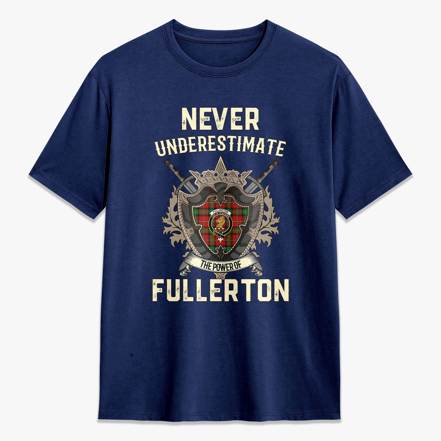 Fullerton Tartan Crest 2D T-shirt - Never Underestimate Style
