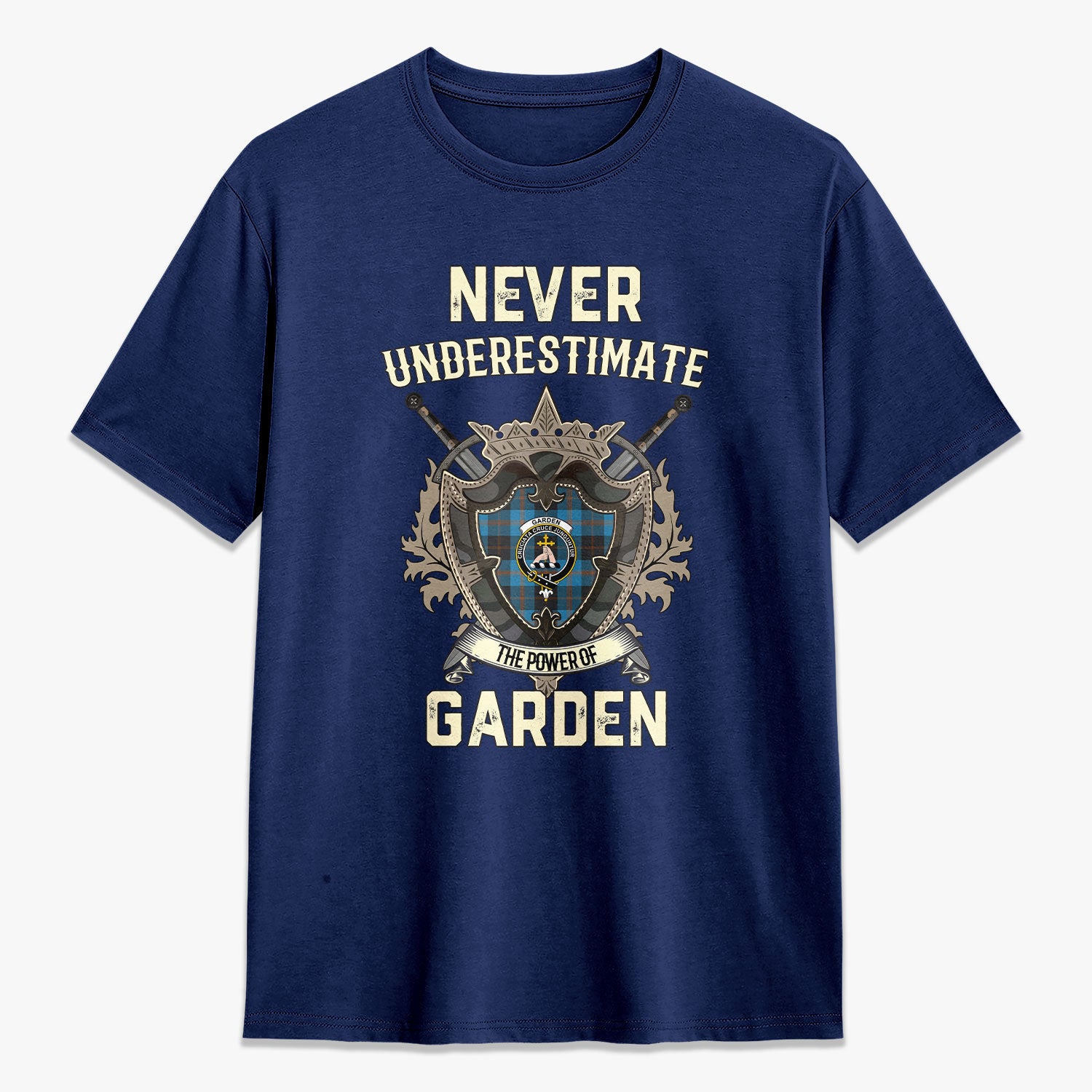 Garden Tartan Crest 2D T-shirt - Never Underestimate Style