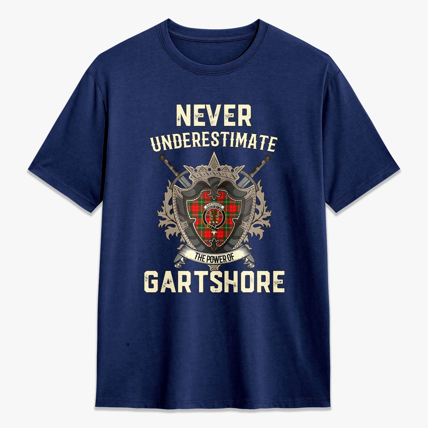 Gartshore Tartan Crest 2D T-shirt - Never Underestimate Style