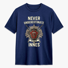 Innes Modern Tartan Crest 2D T-shirt - Never Underestimate Style