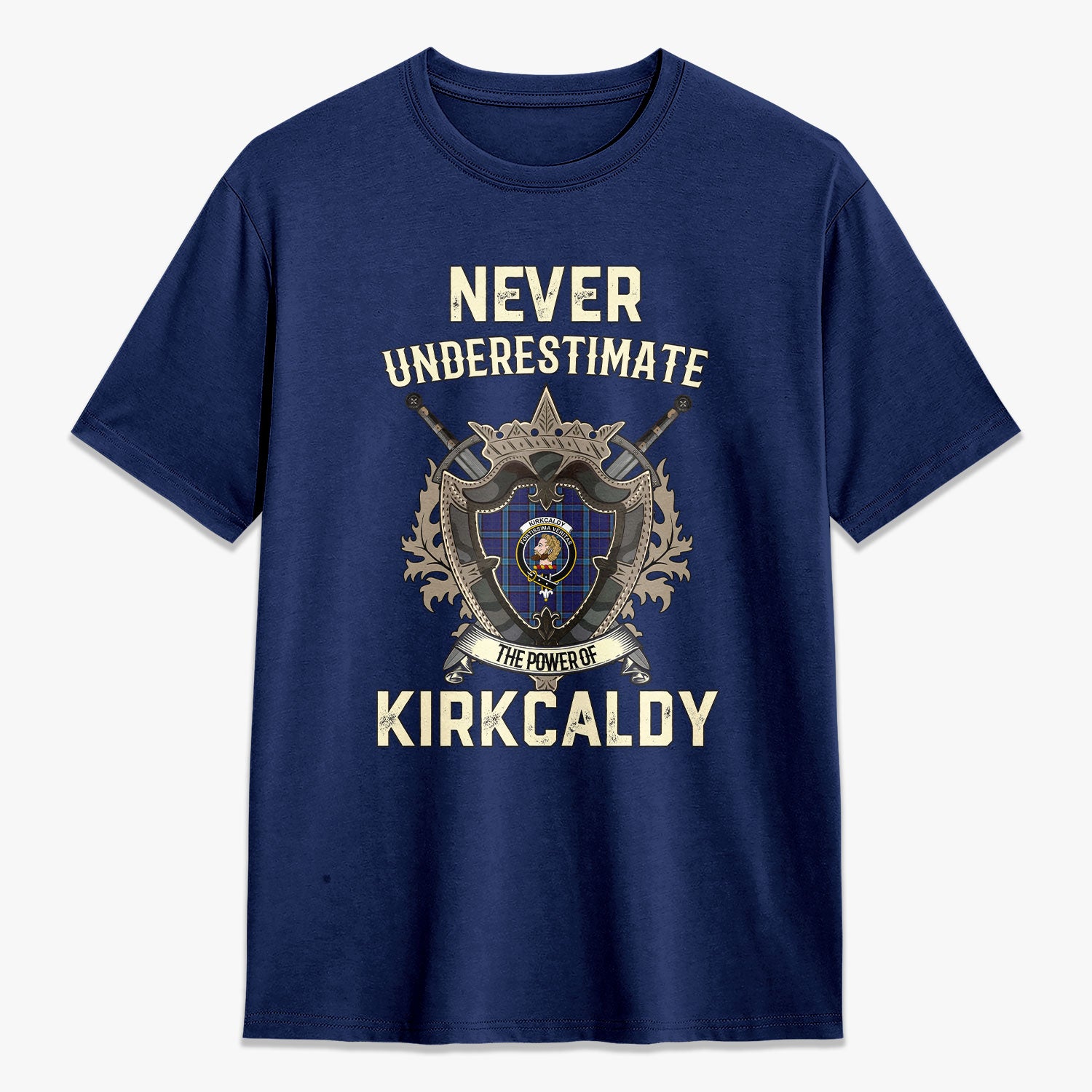 Kirkcaldy Tartan Crest 2D T-shirt - Never Underestimate Style