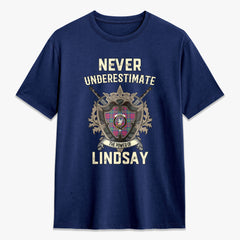 Lindsay Ancient Tartan Crest 2D T-shirt - Never Underestimate Style
