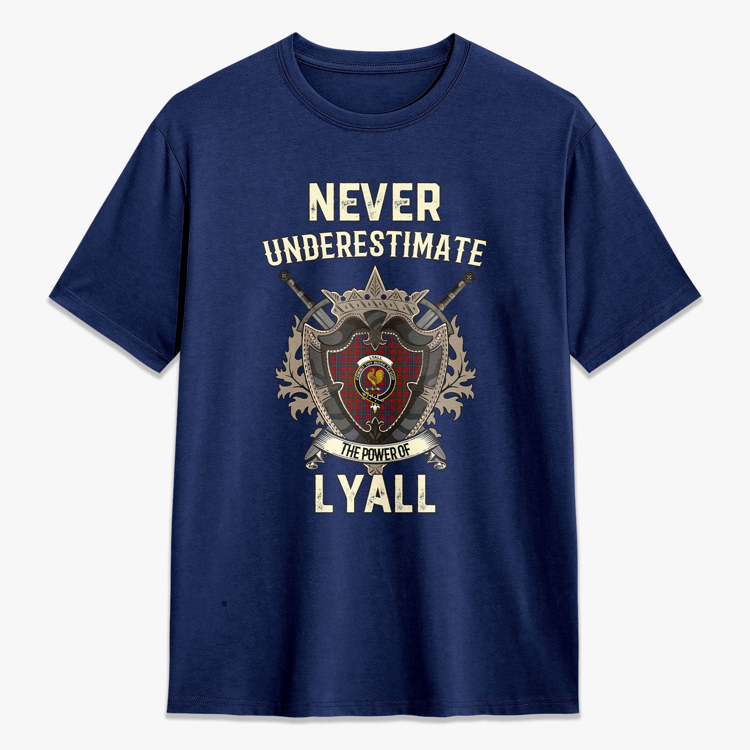 Lyall Tartan Crest 2D T-shirt - Never Underestimate Style