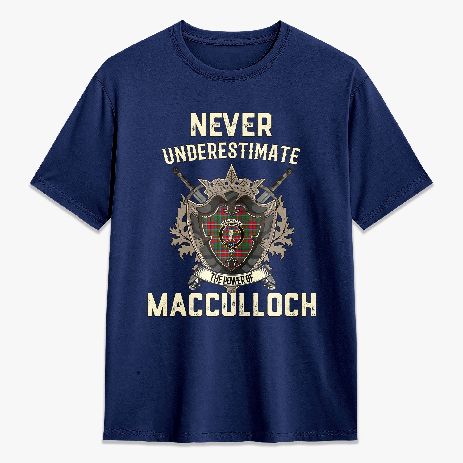 MacCulloch (McCulloch) Tartan Crest 2D T-shirt - Never Underestimate Style