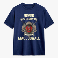 MacDougall Modern Tartan Crest 2D T-shirt - Never Underestimate Style