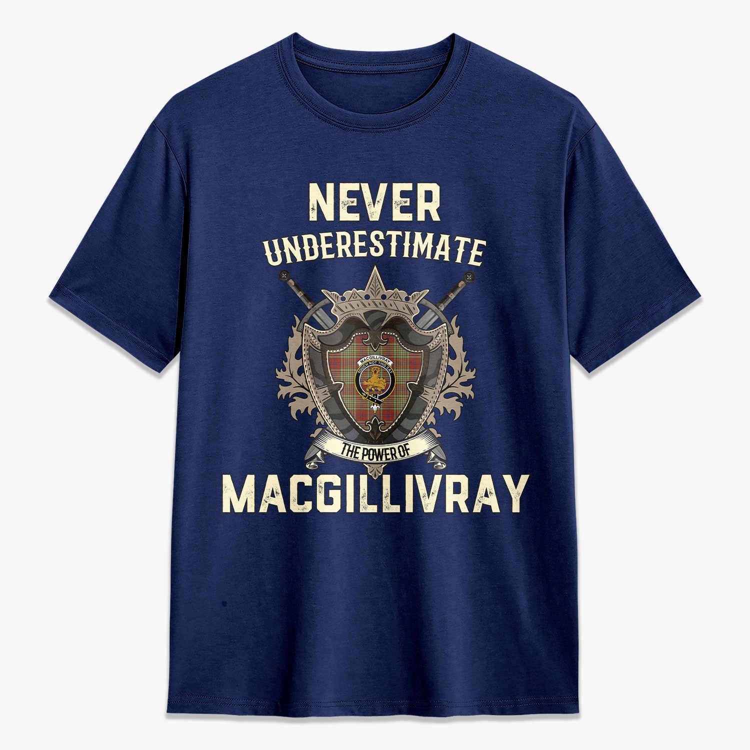 MacGillivray Hunting Ancient Tartan Crest 2D T-shirt - Never Underestimate Style