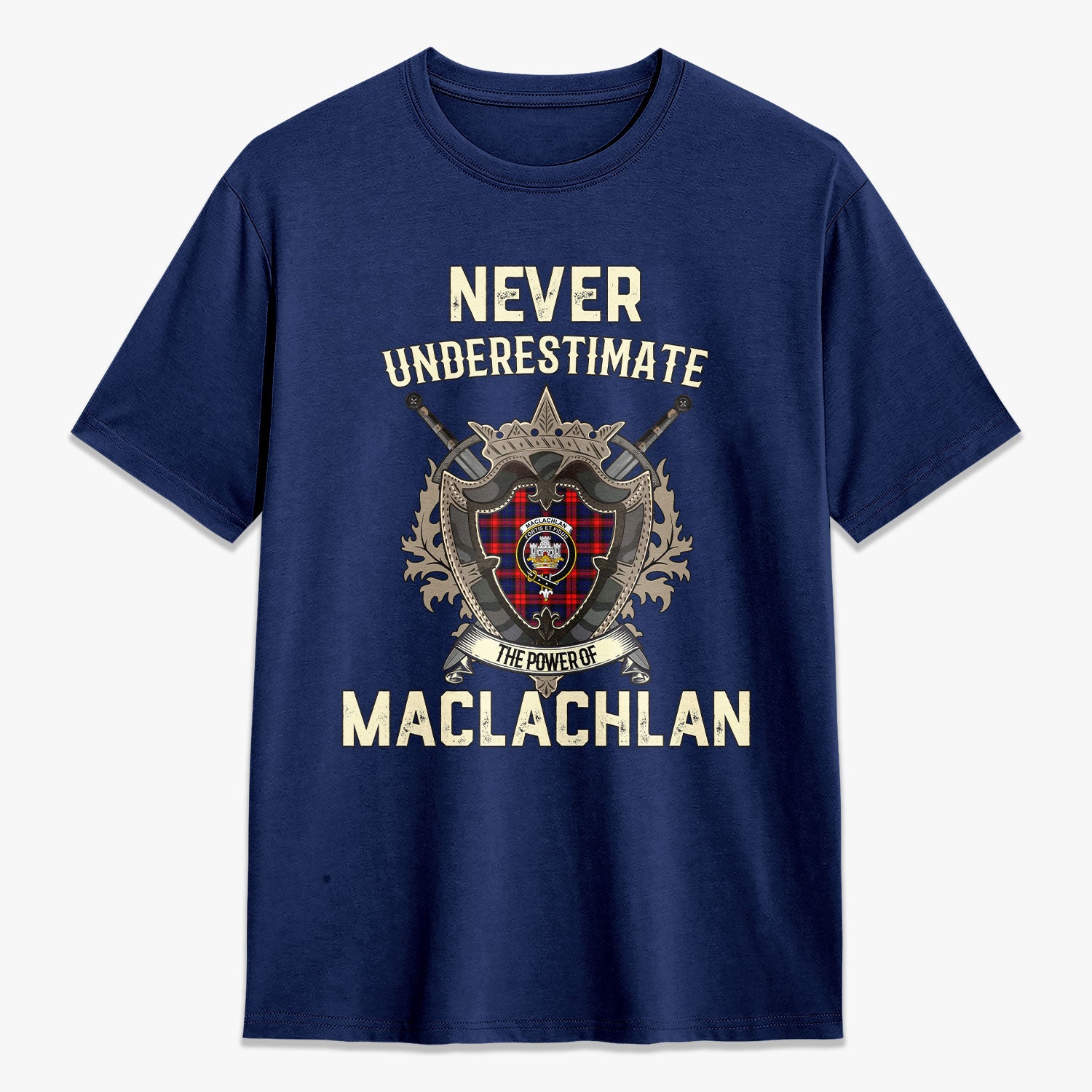 MacLachlan Modern Tartan Crest 2D T-shirt - Never Underestimate Style