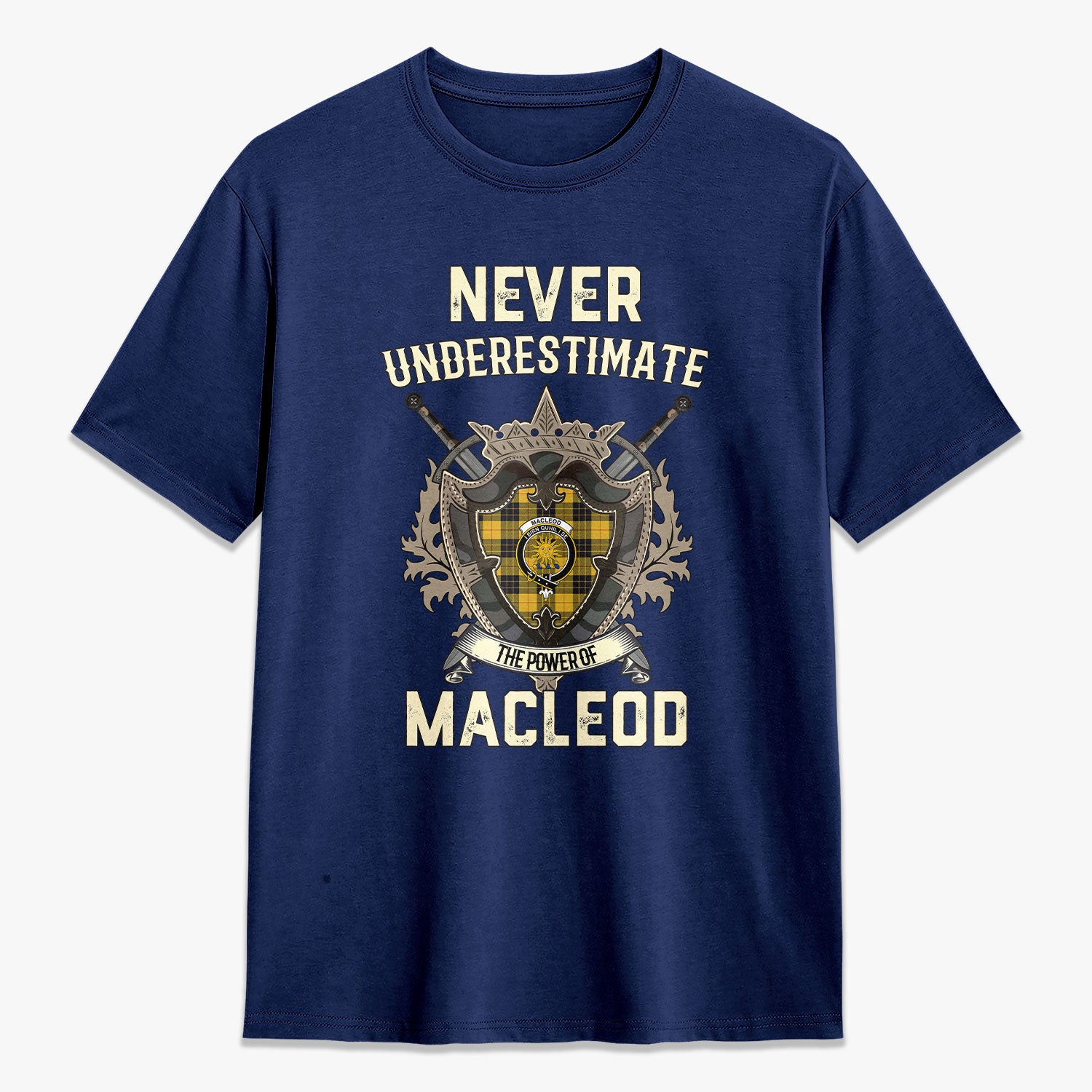MacLeod of Lewis Ancient Tartan Crest 2D T-shirt - Never Underestimate Style