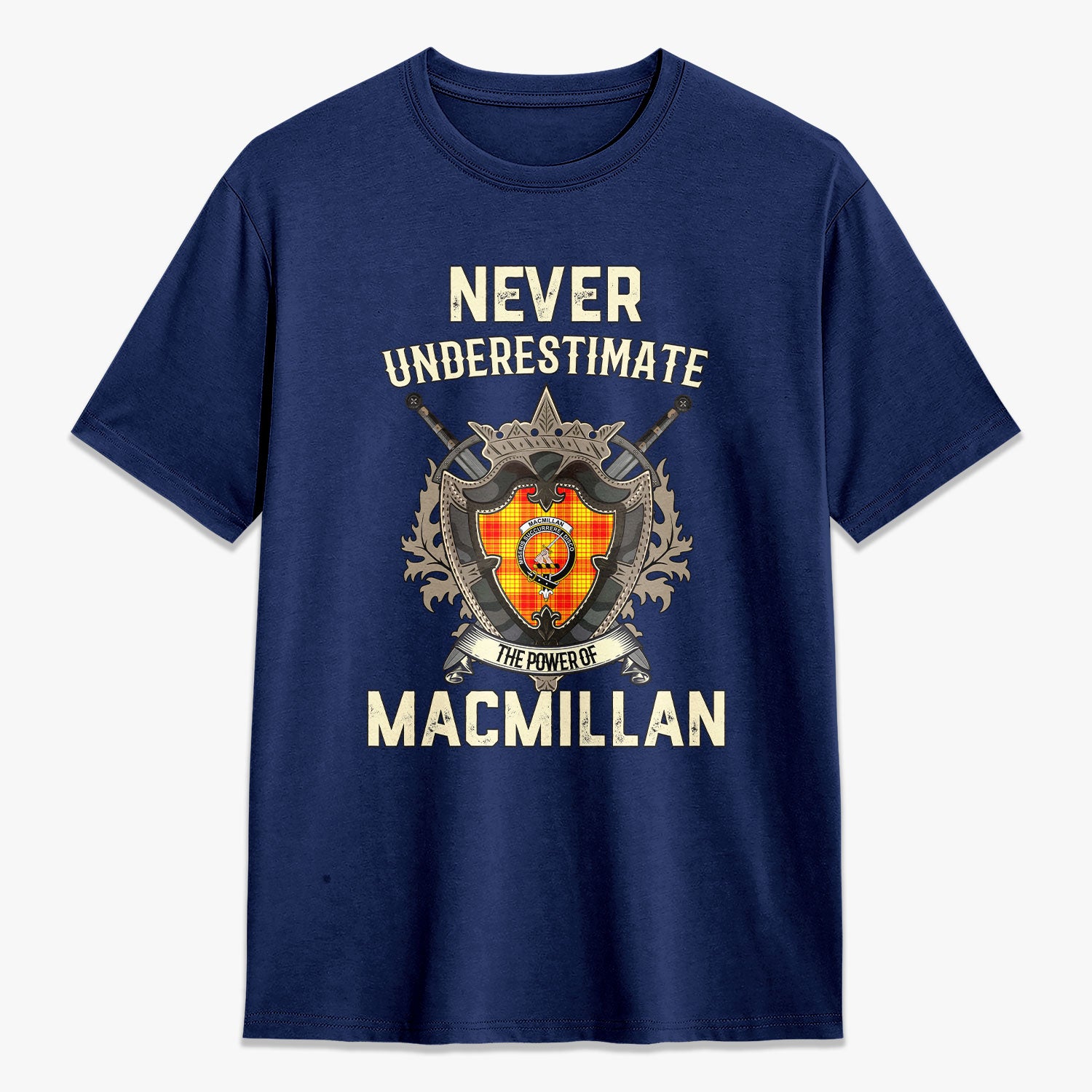 MacMillan Clan Tartan Crest 2D T-shirt - Never Underestimate Style