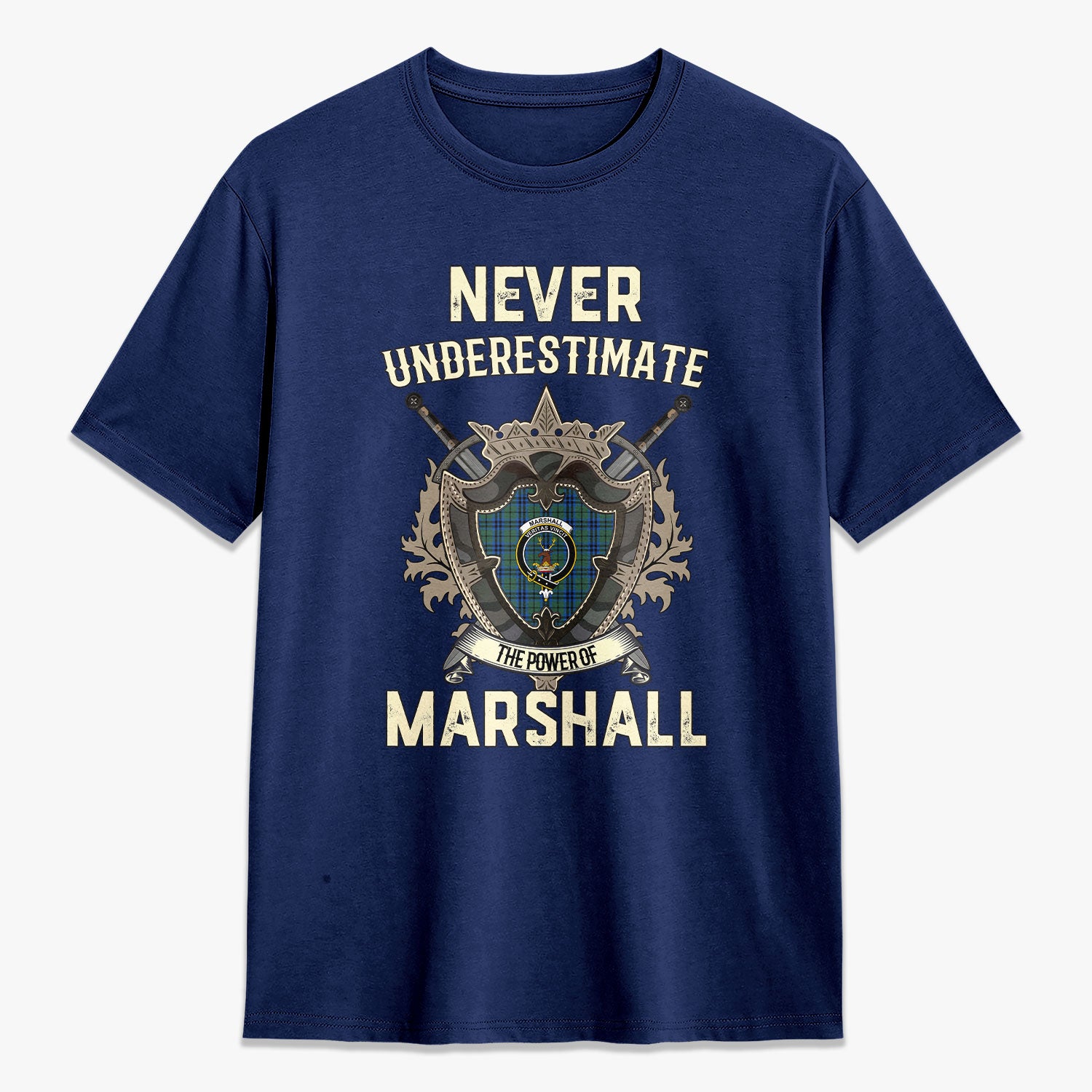 Marshall Tartan Crest 2D T-shirt - Never Underestimate Style