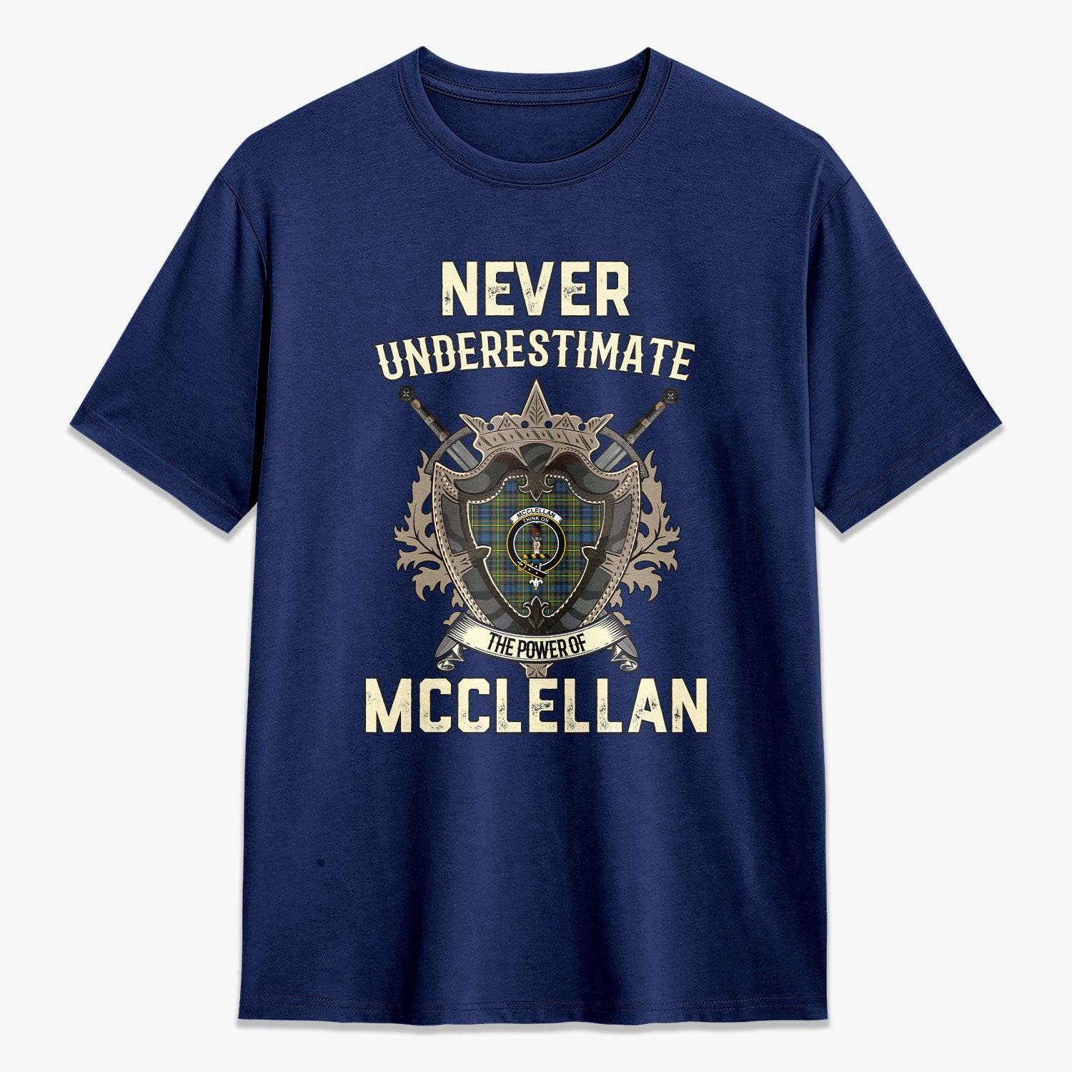 McClellan Ancient Tartan Crest 2D T-shirt - Never Underestimate Style