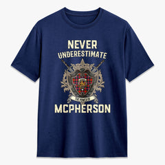McPherson Modern Tartan Crest 2D T-shirt - Never Underestimate Style