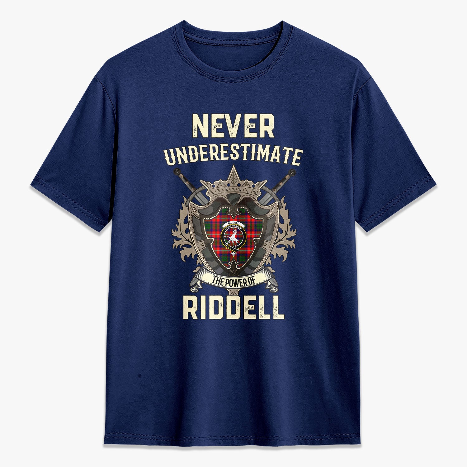 Riddell Tartan Crest 2D T-shirt - Never Underestimate Style