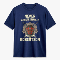 Robertson Weathered Tartan Crest 2D T-shirt - Never Underestimate Style