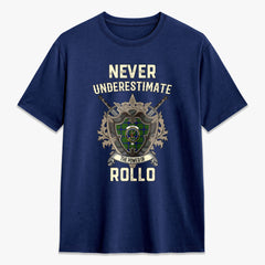 Rollo Modern Tartan Crest 2D T-shirt - Never Underestimate Style