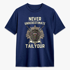 Tailyour (or Taylor) Tartan Crest 2D T-shirt - Never Underestimate Style