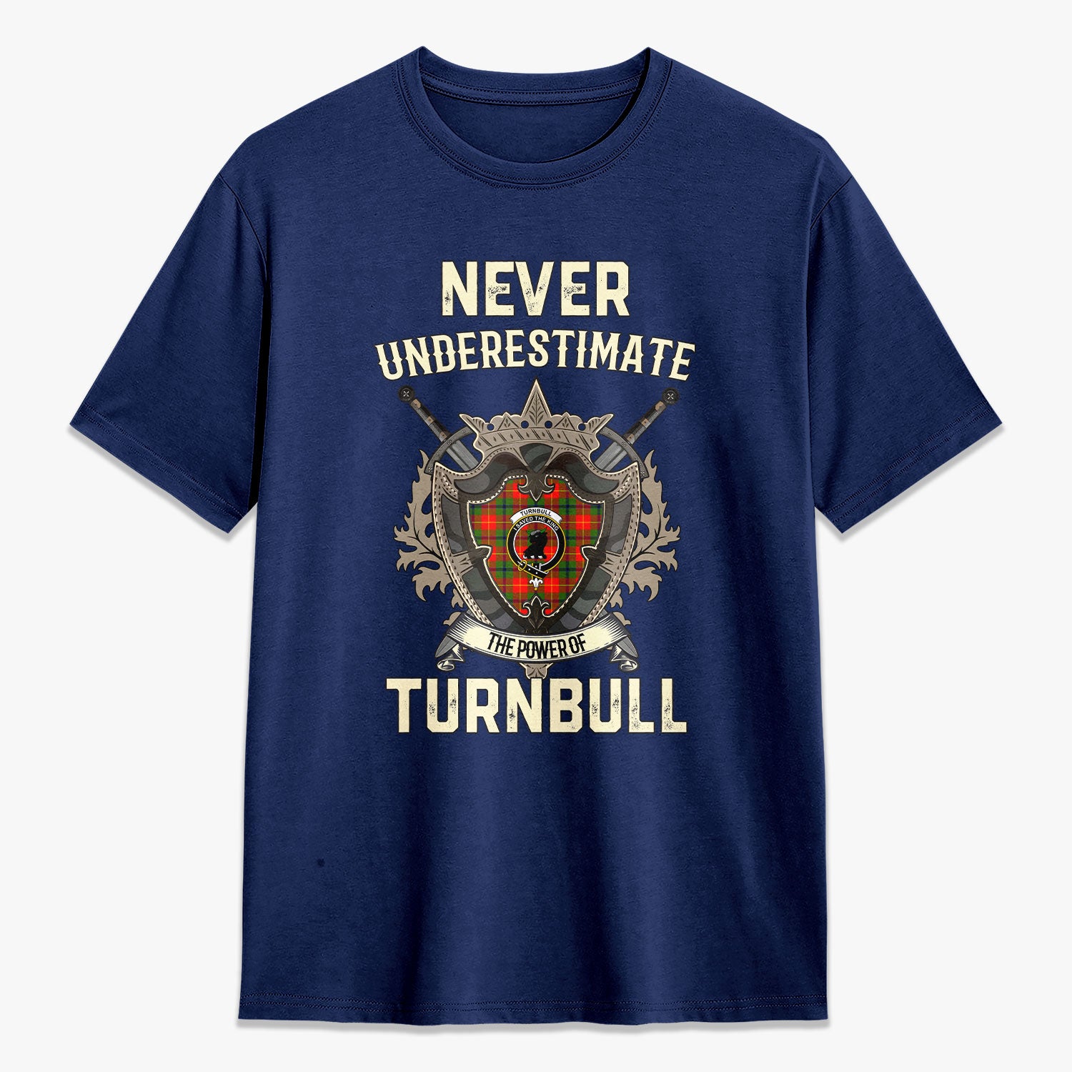 Turnbull Dress Tartan Crest 2D T-shirt - Never Underestimate Style
