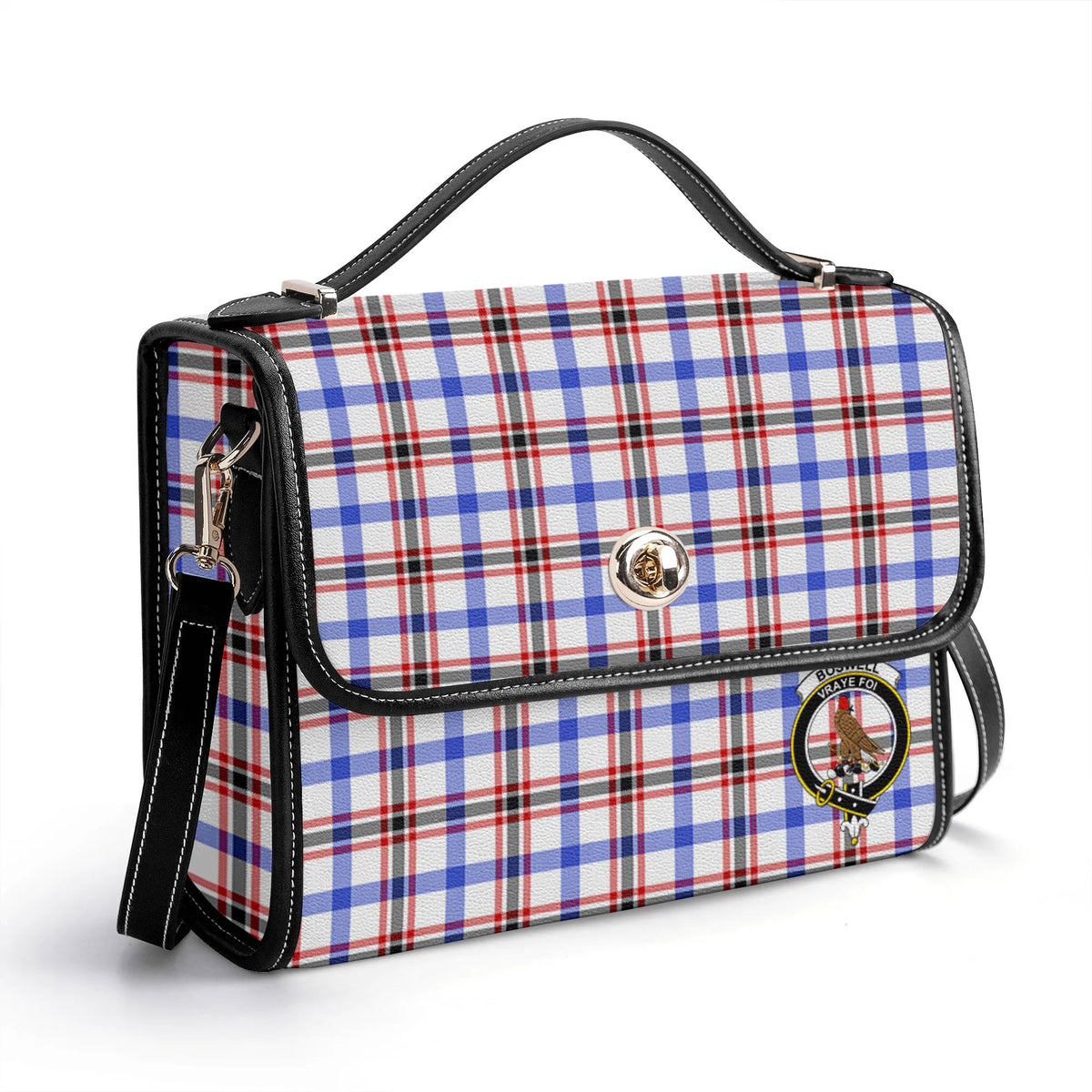 Boswell Modern Tartan Crest Satchel Bag