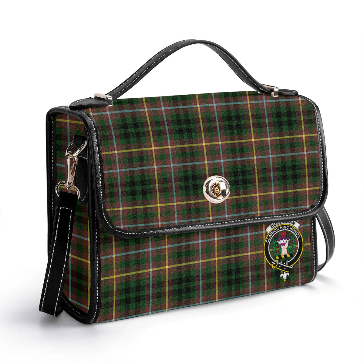 Buchanan Hunting Tartan Crest Satchel Bag