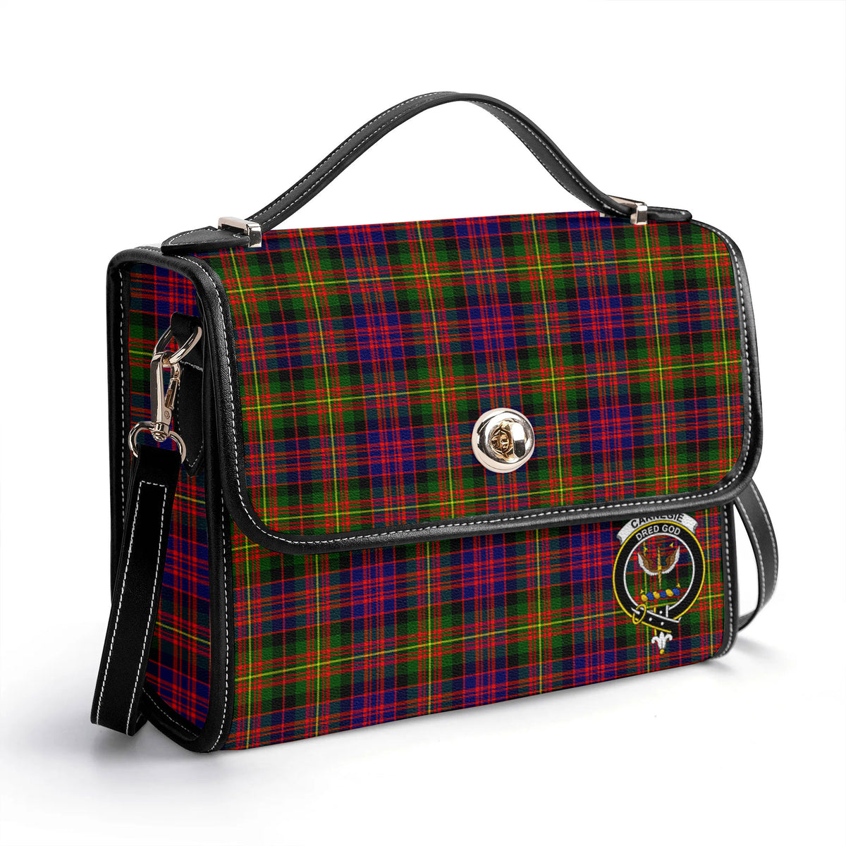 Carnegie Modern Tartan Crest Satchel Bag