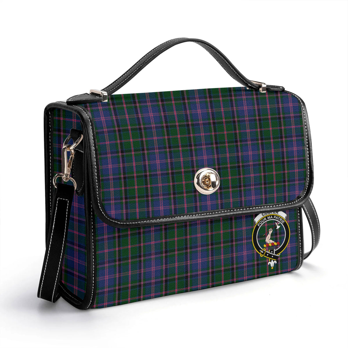 Cooper Tartan Crest Satchel Bag