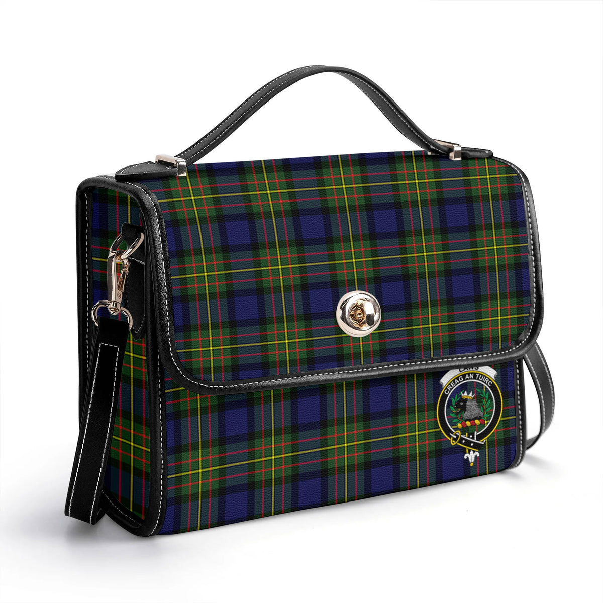 Laws Tartan Crest Satchel Bag