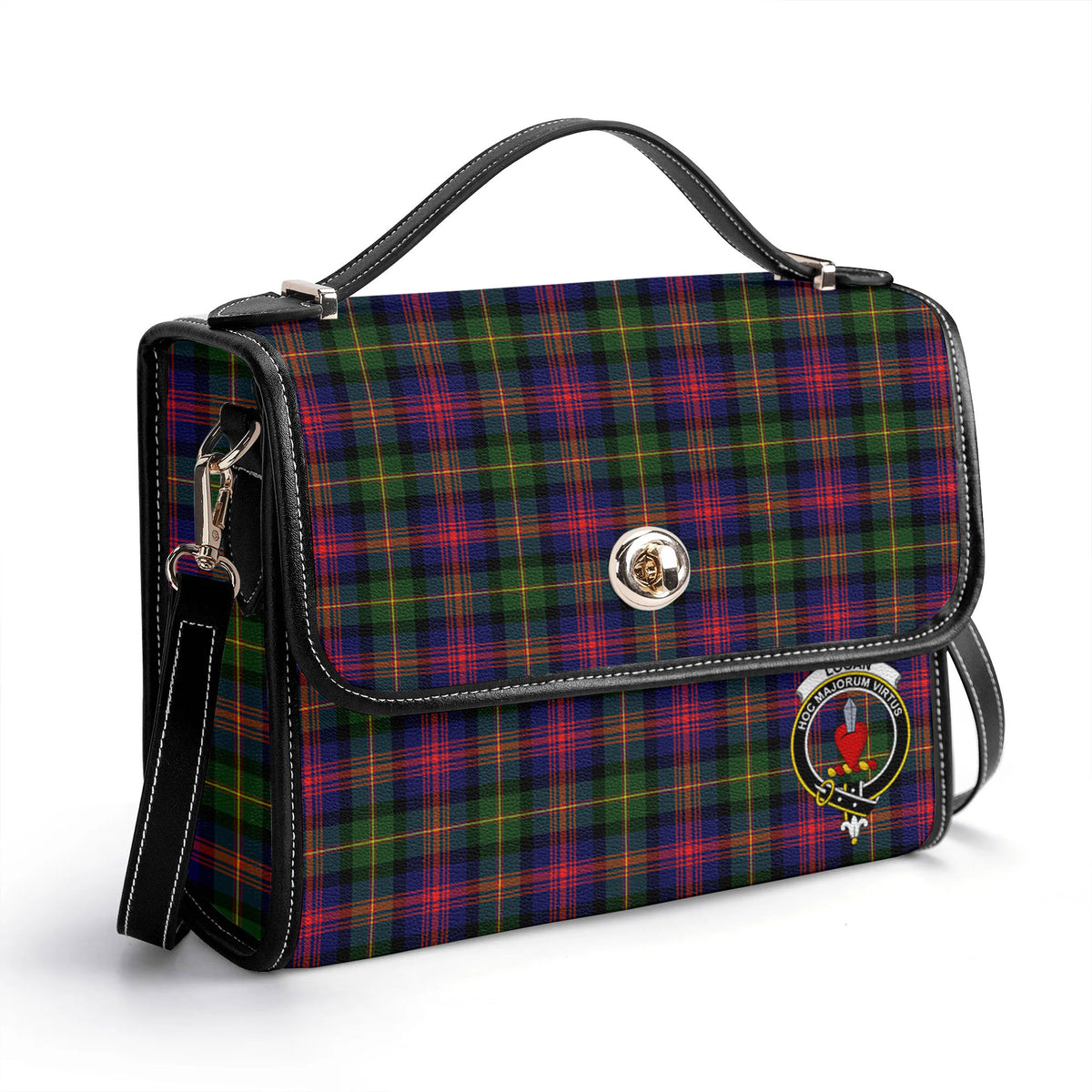 Logan Modern Tartan Crest Satchel Bag