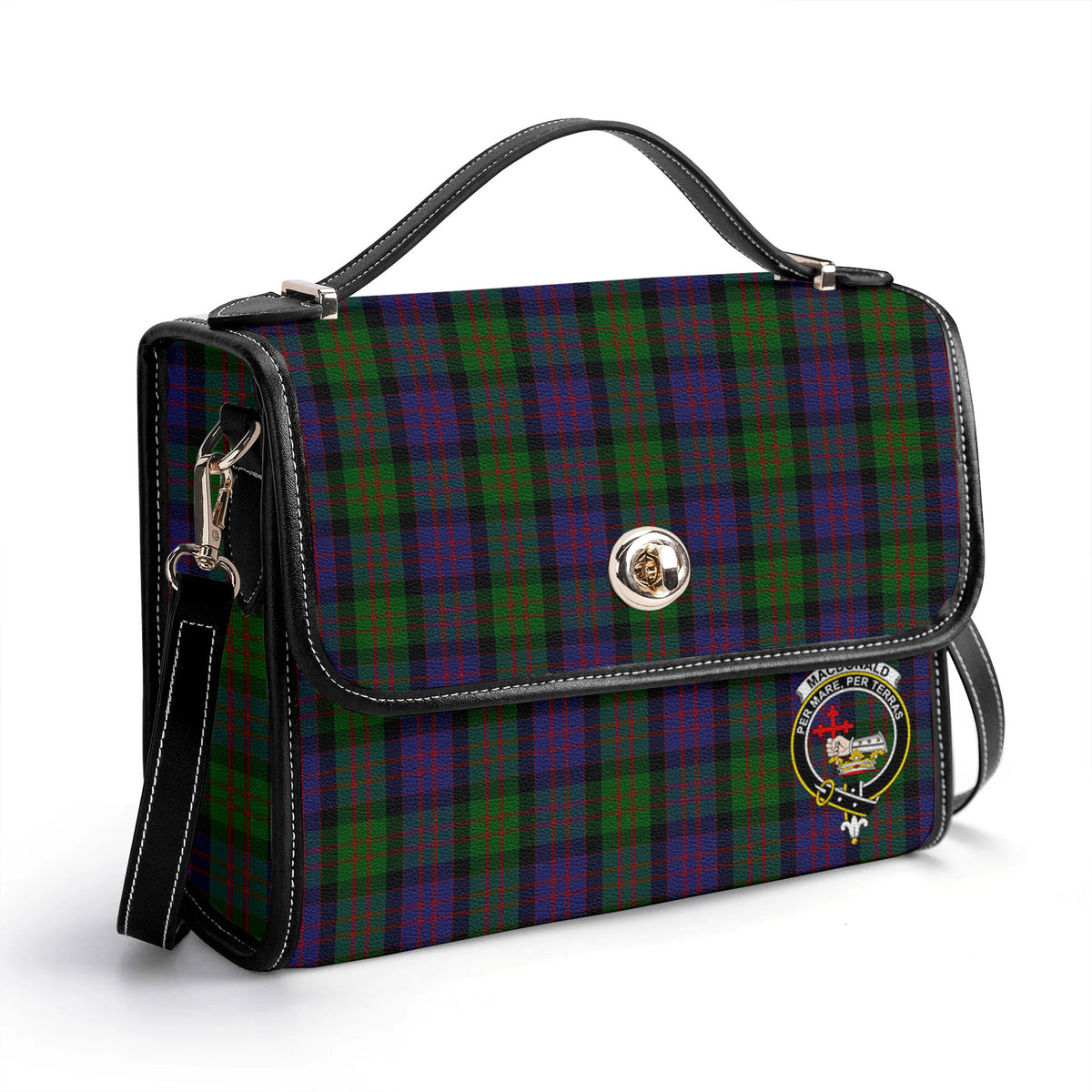 MacDonald Tartan Crest Satchel Bag