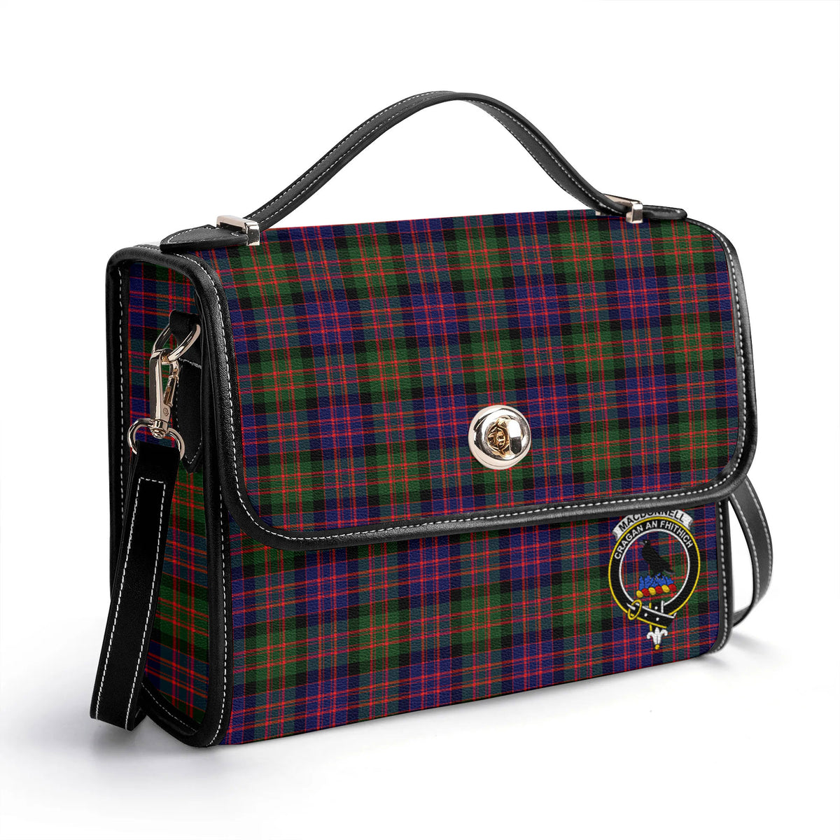 MacDonnell of Glengarry Modern Tartan Crest Satchel Bag