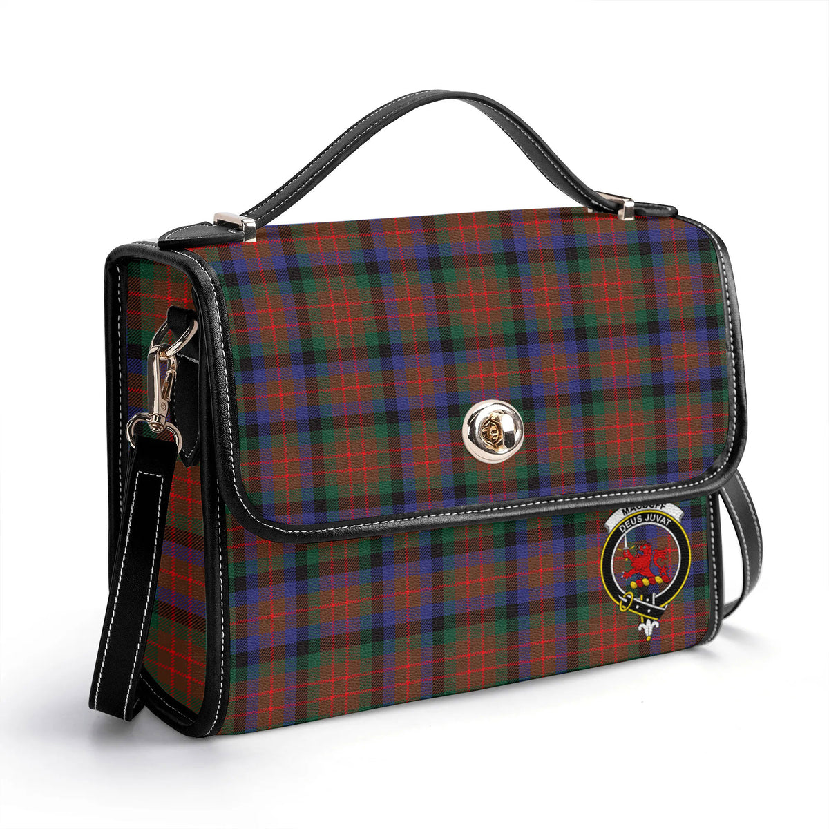 MacDuff Hunting Modern Tartan Crest Satchel Bag