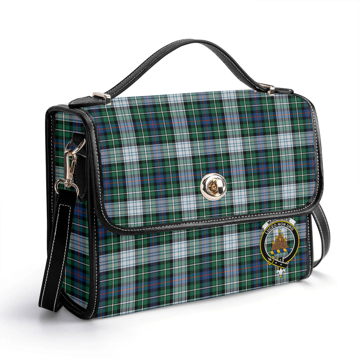MacKenzie Dress Ancient Tartan Crest Satchel Bag