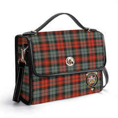 MacLachlan Weathered Tartan Crest Satchel Bag
