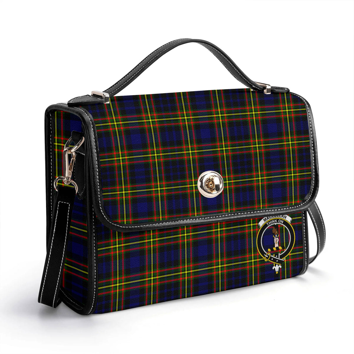MacLellan Modern Tartan Crest Satchel Bag