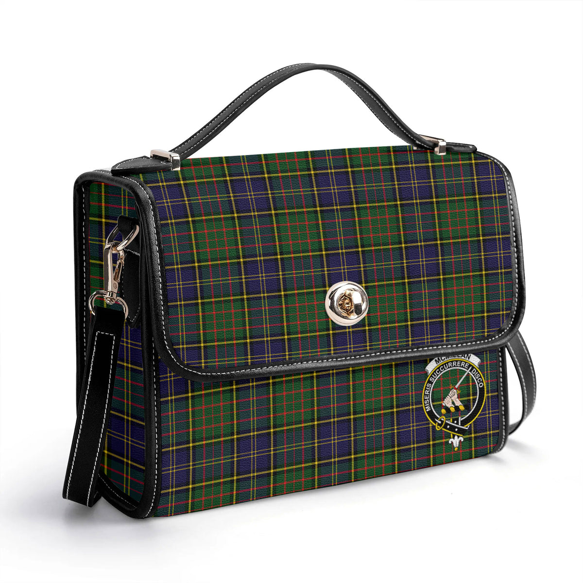 McMillan Hunting Modern Tartan Crest Satchel Bag
