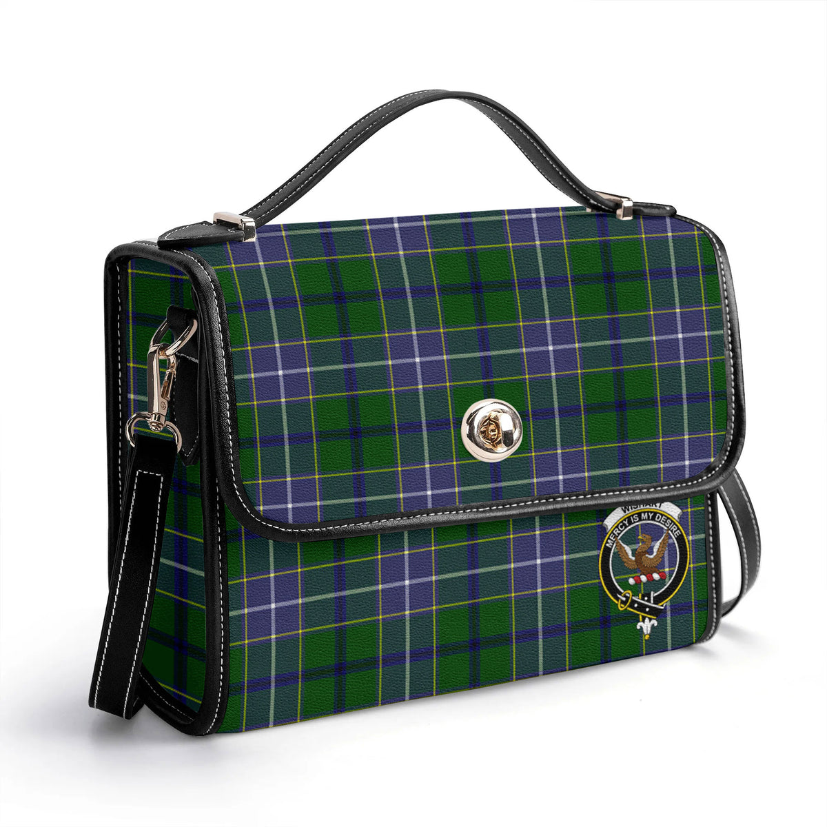 Wishart Hunting Tartan Crest Satchel Bag