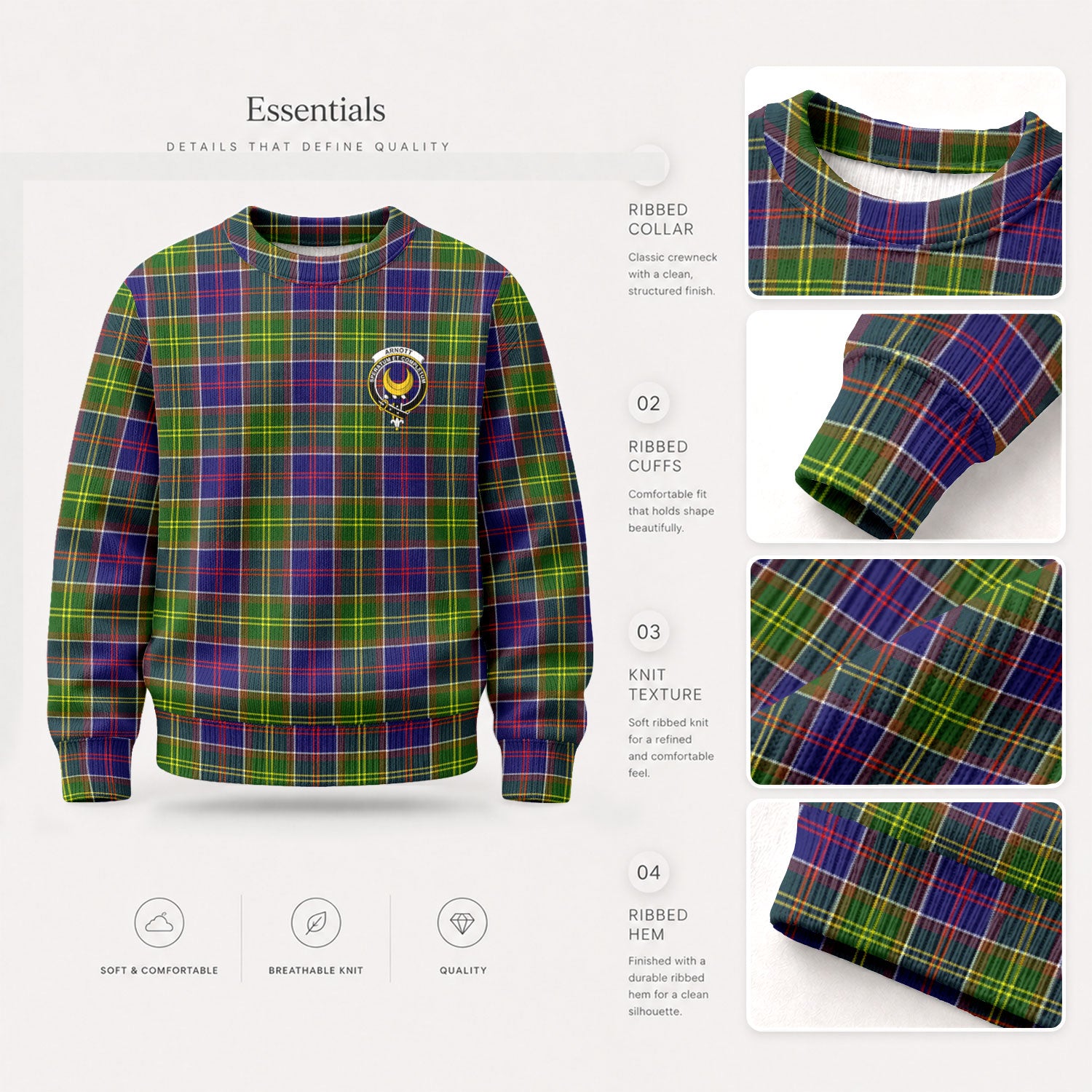Arnott Tartan Crest Sweater