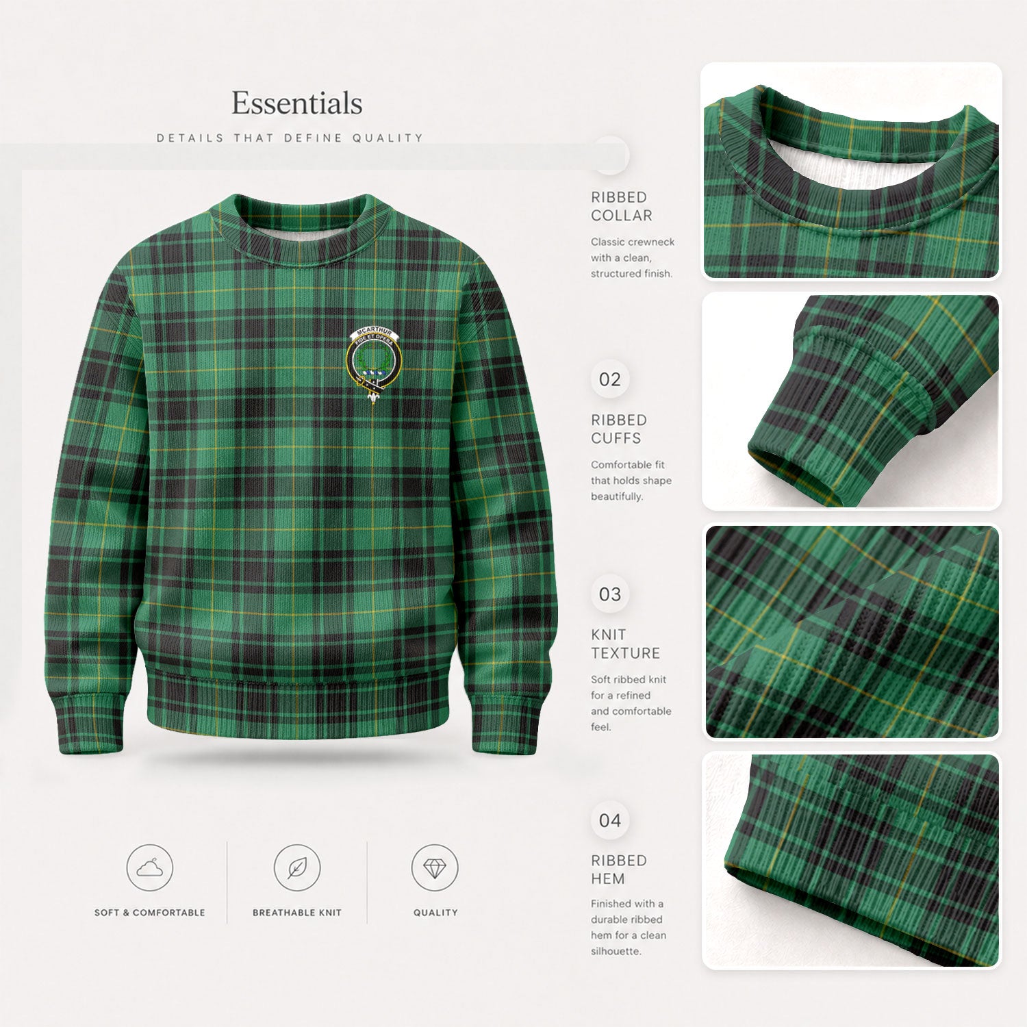 McArthur Ancient Tartan Crest Sweater
